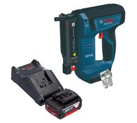 Bosch GNH 18V-35 : Cloueur sans fil pour bois, 18 V, 0,6 x 15 - 35 mm, moteur sans balais + 1 batterie 5,0 Ah + chargeur