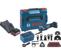 Bosch GOP 18V-34 Professional Cutter multifonction sans fil 18 V Starlock Plus + 1x batterie 4,0 Ah + chargeur + 17 pces. d'accessoires + L-Boxx