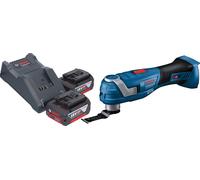 Bosch GOP 18V-34 Professional Cutter multifonction sans fil 18 V Starlock Plus + 2x batterie 4,0 Ah + chargeur