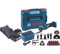 Bosch GOP 18V-34 Professional Cutter multifonctions sans fil 18 V Starlock Plus + 2x batterie 4,0 Ah + chargeur + 17 pces. d'accessoires + L-Boxx