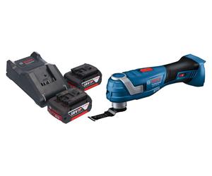 Bosch GOP 18V-34 Professional Cutter multifonctions sans fil 18 V Starlock Plus + 2x batterie 5,0 Ah + chargeur