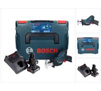 Bosch GSA 12V-14 Li-Ion Professional Scie sabre sans fil avec boîtier L-Boxx + 2x Batteries GBA 12 V 6,0 Ah + Chargeur GAL 1230