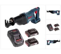 Bosch GSA 18 V-Li Scie Sabre sans fil 18V + 2x Batteries 2,0 Ah + 1x Chargeur