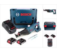 Bosch GSA 18 V-LI Scie sabre sans fil 18V + 2x Batteries 2,0Ah + Chargeur + Coffret de transport