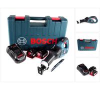 Bosch GSA 18V-32 Scie réversible sans fil 18V Scie sabre brushless dans un coffret pour les artisans + 2x batterie 4,0Ah + chargeur
