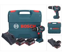 Bosch GSB 18V-55 Professional Perceuse-visseuse à percussion sans fil 18 V 55 Nm Brushless ( 0615990L7C ) + 2x batterie 4,0 Ah + chargeur + Coffret