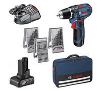 Bosch GSR 12V-15 Professional Perceuse-Visseuse 12V 1300 tr/min Mandrin 10mm Couple 30Nm Ø Bois 19mm & Acier 10mm 600g Référence 0-615-990-G6L