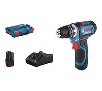 Bosch GSR 12V-15 FC Flex Professional Perceuse-Visseuse 12V Li-Ion 1300 tr/min Mandrin Sans ouple 30Nm 1/4" Avec Batterie, Chargeur et Coffret