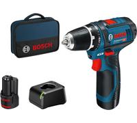 Bosch GSR 12V-15 Professional Perceuse-visseuse sans fil 12 V 30 Nm ( 060186810F ) + 2x batterie 2,0 Ah + chargeur + étui