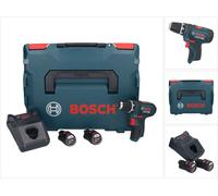 Bosch GSR 12V-15 Professional Perceuse-visseuse sans fil + 2x Batteries GBA 2,0 Ah + 1x Chargeur GAL 1230 + Coffret L-Boxx ( 0601868109 )
