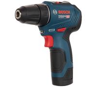 Bosch - Perceuse-visseuse sans fil 12 V, 2 batteries Li-lon 2,0 Ah, avec accessoires, chargeur 06019G9001