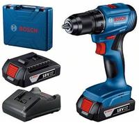 BOSCH GSR 185-LI PROFESSIONAL Perceuse-visseuse 2× 2 Ah, GAL 18V-20, coffret 06019K3000