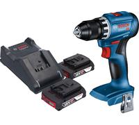 Bosch GSR 18V-45 Professional Perceuse-visseuse sans fil 18 V 45 Nm Brushless + 2x batterie 2,0 Ah + chargeur