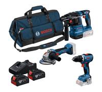 BOSCH GSR+GWS+GBH+2×GBA18V 4.0 Ah+GAL 18V-40 18V Set de 3 outils 18 V 0615A50094
