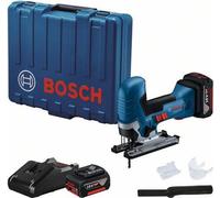 Bosch GST 185-LI "S", Scie sauteuse sans fil de 18 V, 2 batteries de 4,0 Ah, Coupes précises dans le bois et le métal.