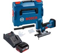 Bosch GST 18V-125 S Professional Scie sauteuse sans fil 18 V 125 mm Brushless + 1x batterie 5,0 Ah + chargeur + L-Boxx
