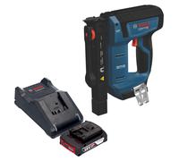 Bosch GTH 18V-14 : Agrafeuse sans fil pour bois, 18 V, 10,6 x 6 - 14 mm, moteur sans balais + 1 batterie 2,0 Ah + chargeur