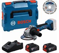 BOSCH GWS 18V-8 PROFESSIONAL Kit d’outils 2× GBA 4.0Ah + disque + L-BOXX 0615A500E7