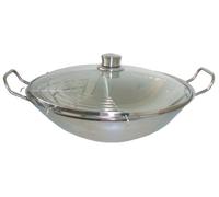 Bosch HEZ390090, Poêle à Wok 16,8 cm, Compatible avec l'induction, couvercle en verre