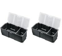Bosch Home and Garden 1600A016CV Boîte à accessoires moyenne (pour boîte de rangement Systembox) Gris (Lot de 2)