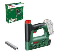 Bosch Home and Garden Agrafeuse sans fil - UniversalTacker 18V-14 (pose d’agrafes dans le bois dur et tendre ; pour agrafes et clous ; déclenchement par contact ; 18V ; 1000 agrafes à fil fin)