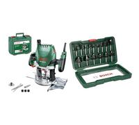 Bosch Home and Garden Défonceuse POF 1400 ACE - Livrée Avec Set d'Accessoires, Régulation Électronique Constante & Coffret de 15 Fraises au Carbure (Queue Ø 8 mm)