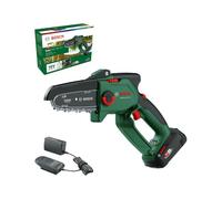 Bosch Home and Garden Élagueur sans fil compact EasyChain 18V-15-7 (pour couper le bois ; système 18 V ; vitesse de la chaîne : 6,95 m/s ; avec batterie 2,5 Ah et chargeur)