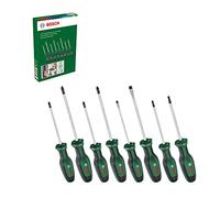 Bosch Set tournevis 1600A02BX8 – 8 pièces, haute performance, acier S2, softgrip, pointe magnétique