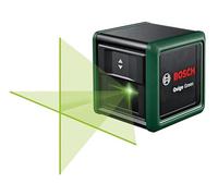 Bosch Home and Garden Laser lignes Quigo Green de Bosch avec trépied (laser vert pour une meilleure visibilité, boîtier en plastique recyclé, dans boîte carton e-commerce)