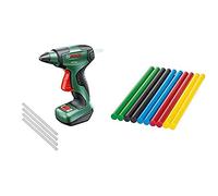 Bosch Home and Garden Pistolet à colle sans fil Bosch - PKP 3,6 LI (livré avec 4 bâtons de colle et un chargeur USB) + Lot de 10 bâtons de colle de couleur