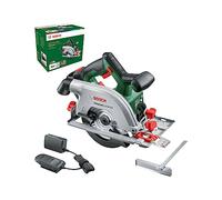 Bosch Home and Garden Scie circulaire sans fil Bosch - UniversalCirc 18V-53 (coupes précises dans le bois ; profondeur de coupe maxi 53 mm ; système 18V ; 1 batterie 2.5 Ah et chargeur)