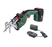 Bosch Home and Garden Scie de jardin sans fil Keo (1 batterie 2,0 Ah, système 18 Volts, diamètre de coupe 80 mm, avec lame de précision suisse bois incluse, dans un emballage carton)