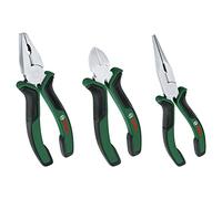 Bosch Home and Garden - Set de 3 pinces (pince universelle, pince à bec long, pince coupante diagonale endurantes ; ergonomiques, avec revêtement mat) - Amazon Edition