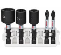 BOSCH Impact Control Assortiment de douilles adaptables, 5 pieces 2608522350