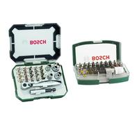 Bosch Jeu de 26 embouts de tournevis et cliquets & Boîtier d'embouts de vissage courts avec code couleur 31 pièces et 1 porte-embout 2607017063
