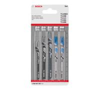 Bosch Jeu de lames de scie sauteuse Bosch arbre à cames en bois et métal Basic 5 pièces Quantité:1