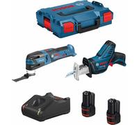 BOSCH Kit 12V B12GSAGOP2bat3a-40 (GSA 12V-14 + GOP 12V-28 + 2 x 3.0 Ah + GAL12V-40 + L-Boxx 102)