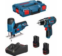 BOSCH Kit 12V B12GSTGSR2bat3a-40 (GSR 12V-15 + GST 12V-70 + 2 x 3.0 Ah + GAL12V-40 + L-Boxx 102)
