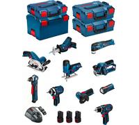 BOSCH Kit 12V BMK10-28DD3 (GSR12V-15+GDR12V-105+GKS12V-26+GWS12V-76+GST12V-70+GOP12V-28+GSA12V-14+GWB12V-10+GLI12V-80+GHO12V-20)