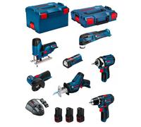 BOSCH Kit 12V BMK7-28BD3 (GSR 12V-15+GDR 12V-105+GWS 12V-76+GST 12V-70+GOP 12V-28+GSA 12V-14+GLI 12V-80+3 x 2,0Ah+GAL1230CV)