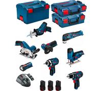 BOSCH Kit 12V BMK8-28BD3 (GSR 12V-15+GDR 12V-105+GKS 12V-26+GWS 12V-76+GST 12V-70+GOP 12V-28+GSA 12V-14+GLI 12V-80+3 x 2,0Ah)