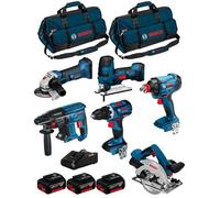 BOSCH Kit 18V BK602BAG (GDX 18V-180+GBH 18V-21+GKS 18V-57+GST 18V-LI S+GWS 18-125V-LI+GSR 18V-60 C+ 3x5,0Ah+GAL18V-40+2 sacs)