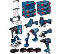BOSCH Kit 18V BK801 (GST18V-LIS+GKS18V-LI+GBH18V-21+GWS18-125V-LI+GSR18V-55+GSA18V-LIC+GDX18V-180+GLI18V-300+3x4,0Ah+GAL18V-40)