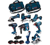 Kit BOSCH 18V BK801BAG (GDX 18V-180+GSR 18V-55+GBH 18V-21+GKS 18V-LI+GST 18V-LIS+GWS 18-125V-LI+GLI 18V-300+GSA 18V-LIC+3x4.0Ah)