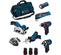 BOSCH Kit BMKB6-28AD3 (GSR 12V-15 + GDR 12V-105 + GKS 12V-26 + GOP 12V-28 + GSA 12V-14 + GLI 12V-80 + 3x2.0Ah +GAL1230CV +HDBAG)