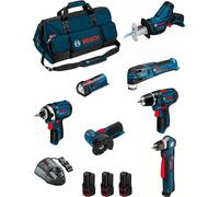 BOSCH Kit BMKB7-28CD3 (GSR 12V-15+GDR 12V-105+GWB 12V-10+GWS 12V-76+GOP 12V-28+GSA 12V-14+GLI 12V-80+3x3,0Ah+ GAL1230CV+HDBAG)