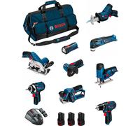 BOSCH Kit BMKB9-28DD3 (GSR12V-15+GDR12V-105+GKS12V-26+GWS12V-76+GST12V-70+GOP12V-28+GSA12V-14+GLI12V-80+GHO12V-20+3x2,0Ah...)