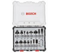 Bosch Coffret de fraises mixtes 2607017471 – 15 pièces, queue 6 mm