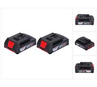 Bosch Kit de batterie 2x GBA 18 V 2,0 Ah / 2000 mAh Li-Ion Batterie à insertion ( 2x 1600Z00036 )