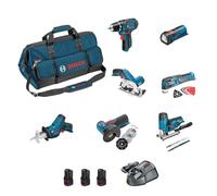 Bosch Kit Set Gsr12+Gks12V+Gws12V+Gst12+Gop12+Gsa12+Gli12+3X2,0Ah+Gal1230Cv